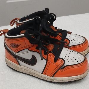 Nike Air Jordan 1 MD SE Turf Orange Toddler Kids Sneakers Shoes 8C